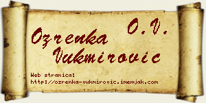 Ozrenka Vukmirović vizit kartica